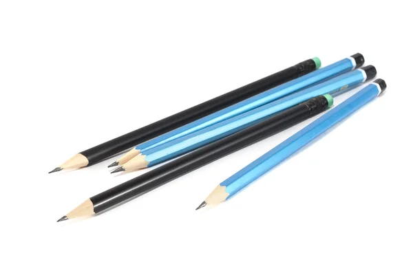 Een set van vijf grafiet potloden — Stockfoto