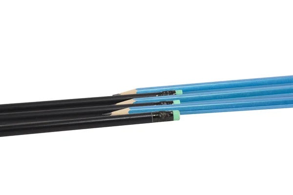 The pattern of black and blue graphite pencils — Stock Photo, Image