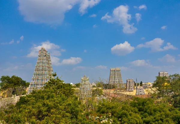View Meenakshi Temples Madurai Tamil Nadu India Fabruary 2018 — Fotografia de Stock