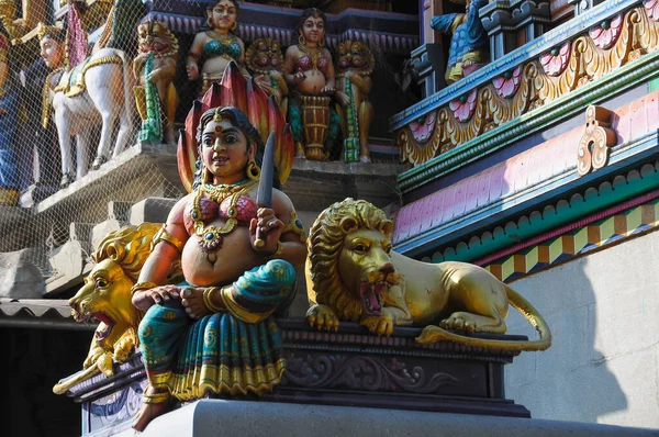 Bangalore Karnataka Hindistan Bir Hindu Tapınağının Cephesinde Bir Bıçak Iki — Stok fotoğraf
