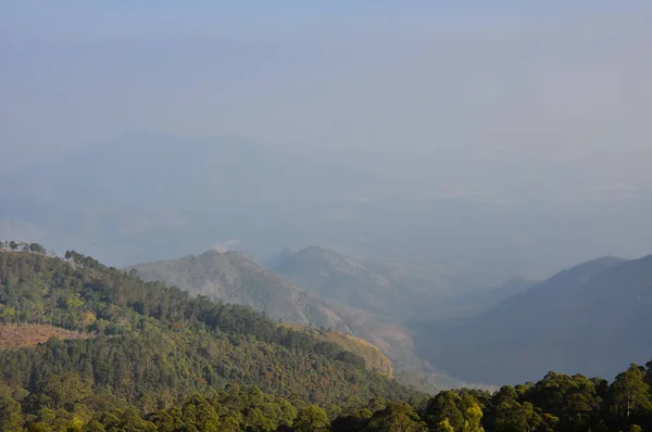 Θέα Στο Βουνό Ομίχλη Στο Kodaikanal Tamil Nadu Ινδία — Φωτογραφία Αρχείου