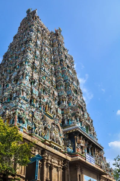 Meenakshi Amman Tapınağı Hindistan Tamil Nadu Kentindeki Madurai Tapınağında Bulunan — Stok fotoğraf