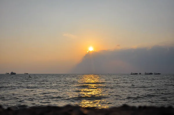 Maravilhoso Amanhecer Oceano Rameshwaram Tamil Nadu Índia — Fotografia de Stock