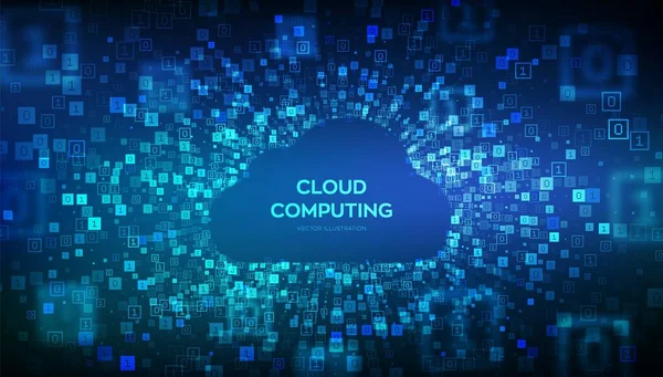 Tło Technologii Chmury Chmura Obliczeniowa Koncepcja Internetowa Przechowywania Chmurze Streszczenie — Wektor stockowy