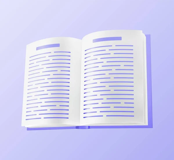 Libro Icono Open Book Para Aprender Leer Conceptos Educación Infografía — Vector de stock