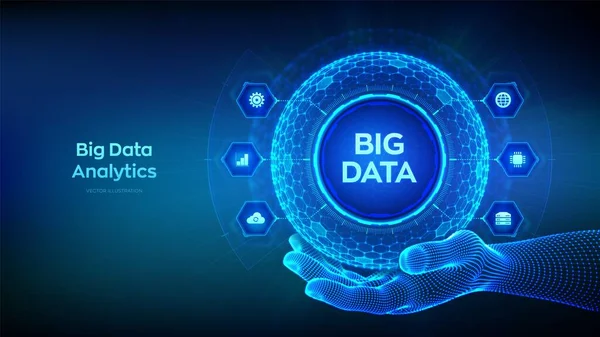 Análisis Big Data Concepto Tecnología Innovación Big Data Análisis Red — Archivo Imágenes Vectoriales