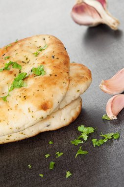 Delicious naan flatbread background. clipart