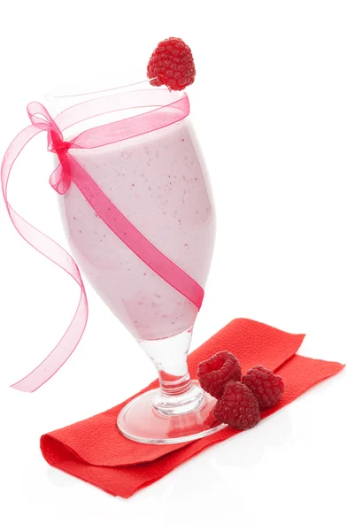 Himbeerfruchtshake. — Stockfoto