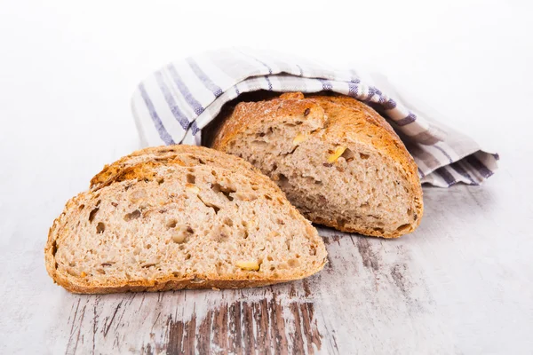 Bright bread still life, French country style . — Stok Foto