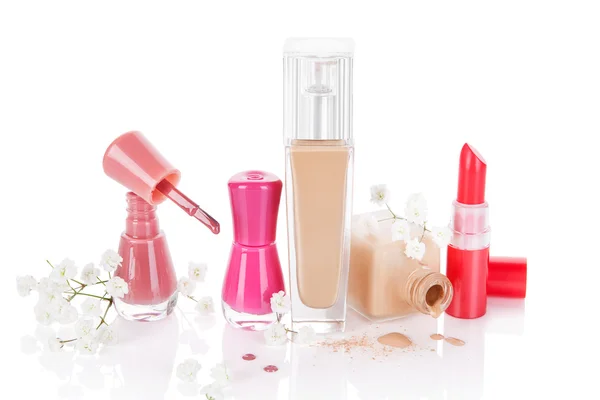 Feminine Make up and Cosmetics still life. — Stock Photo, Image