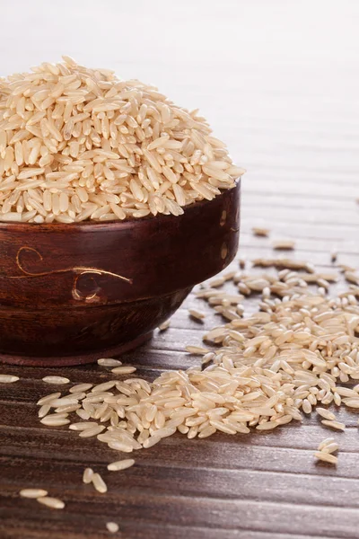 Brauner Reis Hintergrund. — Stockfoto
