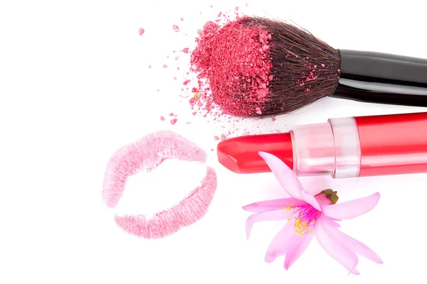 Ik hou van roze make up. — Stockfoto