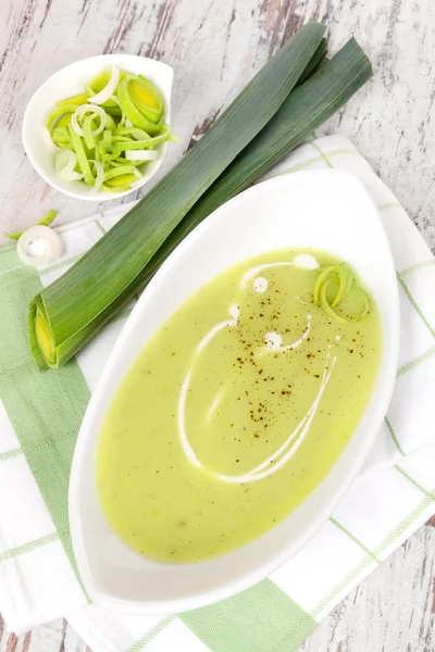 Köstliche Porree-Suppe. — kostenloses Stockfoto