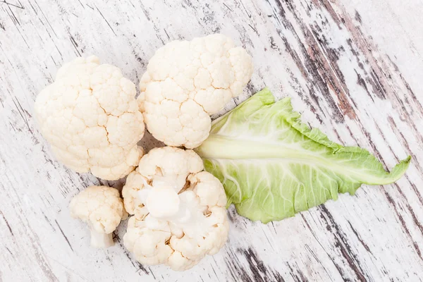 Blomkål bakgrund, ovanifrån. — Stockfoto