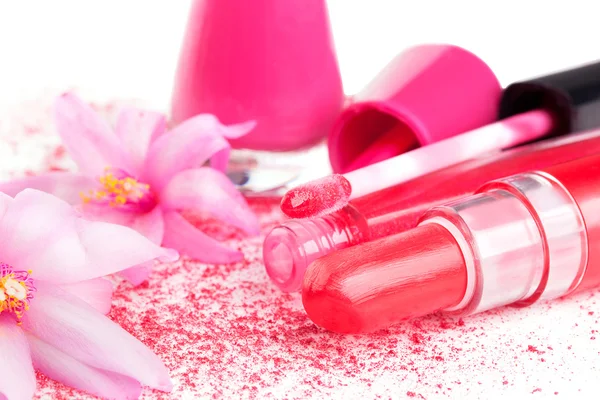 Pink Girly Make Up. — Stock Photo, Image