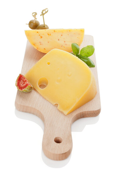 Luxurious cheese still life.