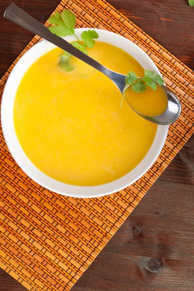 Deliziosa zuppa di crema di carote . — Foto Stock