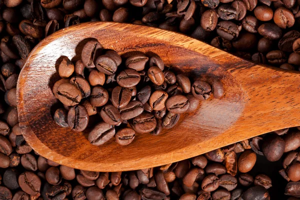 Achtergrond koffiebonen. — Stockfoto