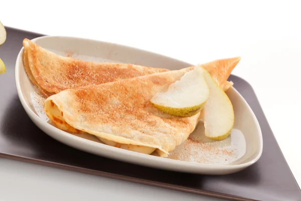 Lyxig dessert. pannkaka. — Stockfoto