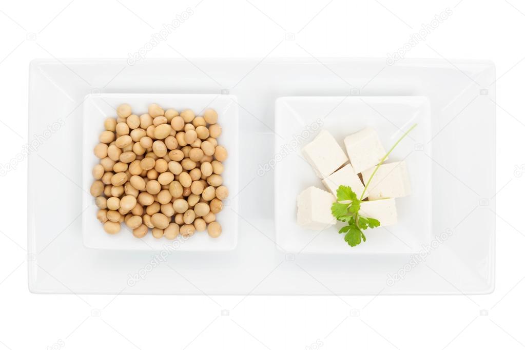 Soybeans and tofu.