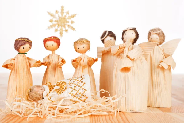 Presepe. Concetto di legno chiaro . — Foto Stock