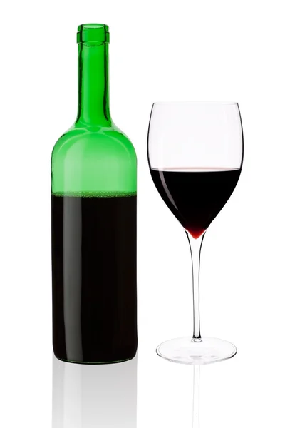 Wine bottle and glass. — Stock Photo, Image