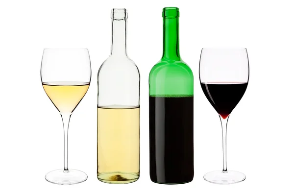 Red and white wine. — Stock Photo, Image