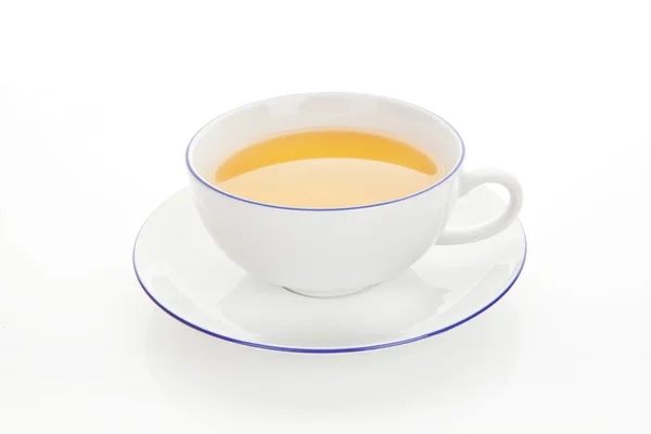 Teacup with green tea isolated. — Stock Photo, Image