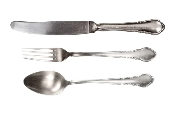 Antique cutlery isolated. — Stock Photo, Image