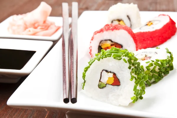 California sushi rolls. — Stock Photo, Image