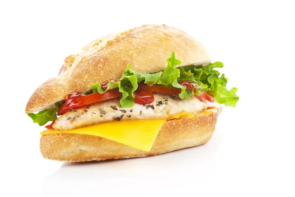 Kuřecí sendvič. — Stock fotografie