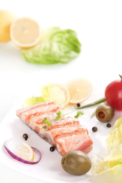 Delizioso salmone . — Foto Stock