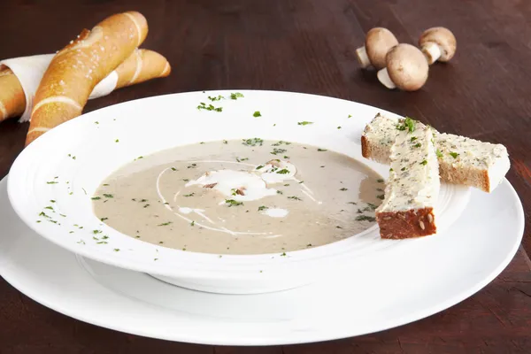 Гриб Крем суп . — стокове фото