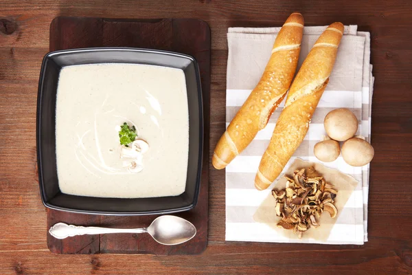 Champignon crème soep. — Stockfoto