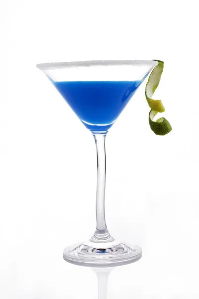 Blue creamy cocktail isolated. — Stock Photo, Image