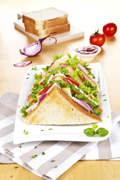 Delicious sandwiches. — Stock Photo, Image