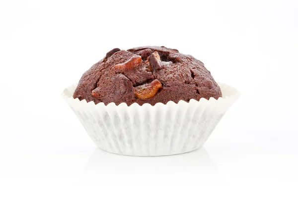 Chocolade muffin geïsoleerd. — Stockfoto