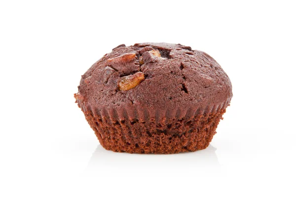 Chocolade muffin geïsoleerd. — Stockfoto