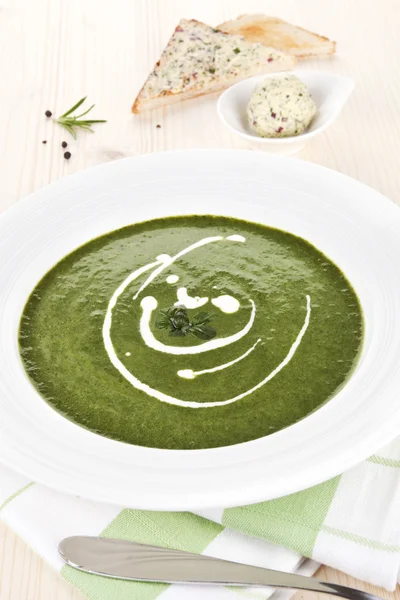 Spinatsuppe. — Stockfoto