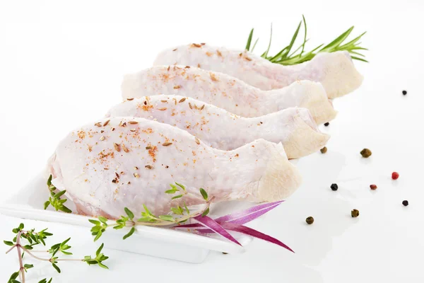 Poultry meat. Chicken legs. — Stock Photo, Image