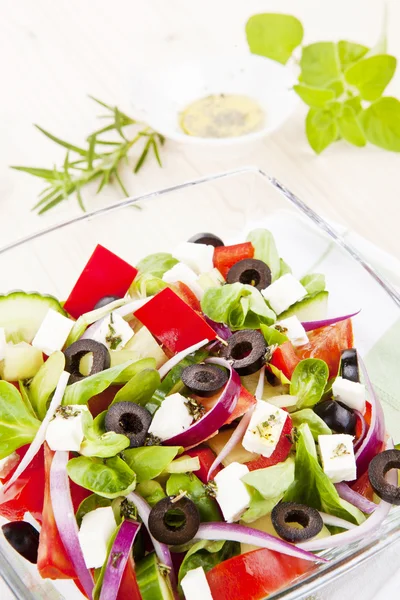 Fresh greek salad. — Stock Photo, Image