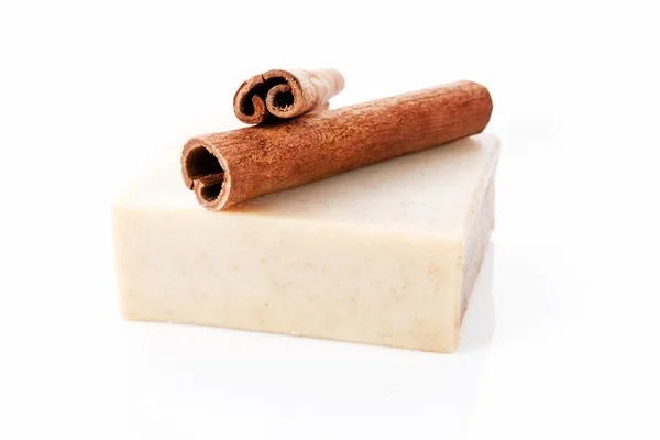 Square soap bar isolated. — Stock Photo, Image