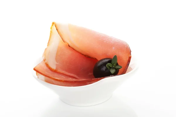 Prosciutto canape. — Stock Photo, Image