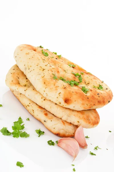 Delicious naan flatbread. — Stock Photo, Image