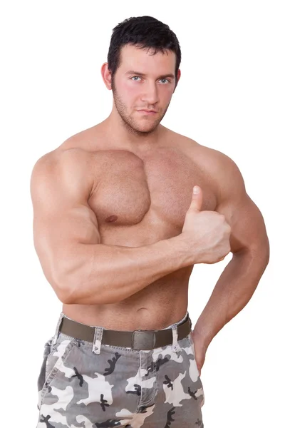 Thumbs up for fitness — Stock Photo, Image