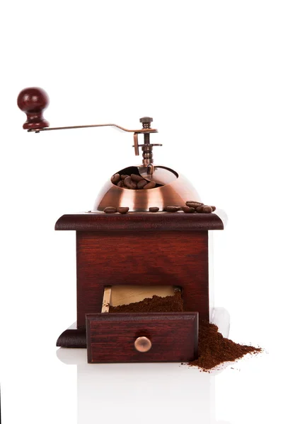 Coffee mill with coffee beans. — Stock Photo, Image