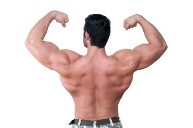 vücut geliştirmeci gösteren kas.