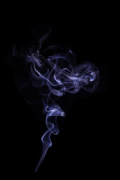 Purple smoke isolated on black. — Stock Photo, Image