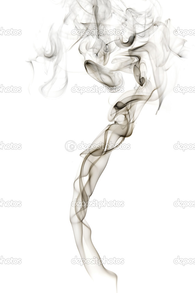 Smoke isolated on white.