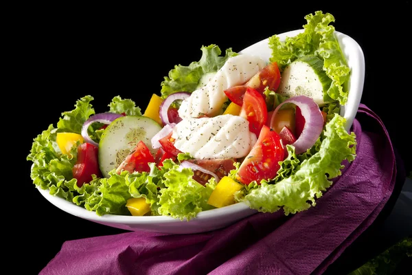 Luxurious colorful salad.